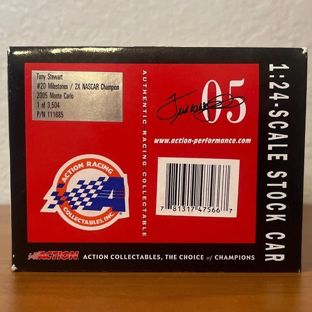 Tony Stewart 20 Home Depot 2002 Champion Action Milestones 1:24 Diecast Car NIB